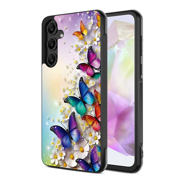 MyBat Design Lab Series Case for Samsung Galaxy A35 5G - Rainbow Butterflies - MSA355GCSLESM187-2.jpg