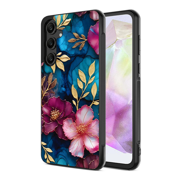 MyBat Design Lab Series Case for Samsung Galaxy A35 5G - Gilded Petals - MSA355GCSLESM188-2.jpg