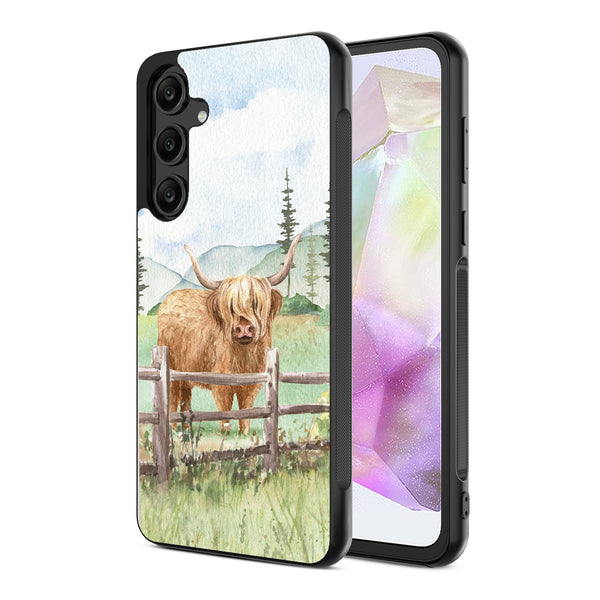 MyBat Design Lab Series Case for Samsung Galaxy A35 5G - Highland Cow - MSA355GCSLESM470-2.jpg
