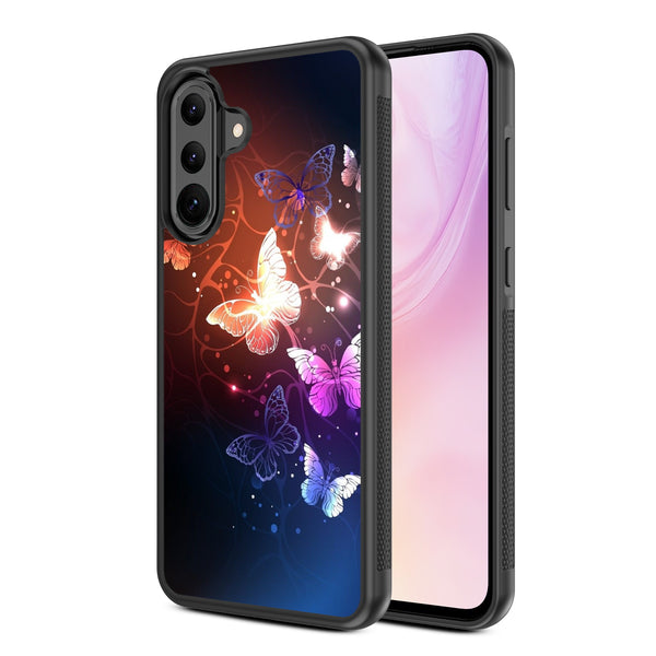 MyBat Design Lab Series Case for Samsung Galaxy A36 5G - Neon Butterflies - MSA365GCSLESM022-2.jpg