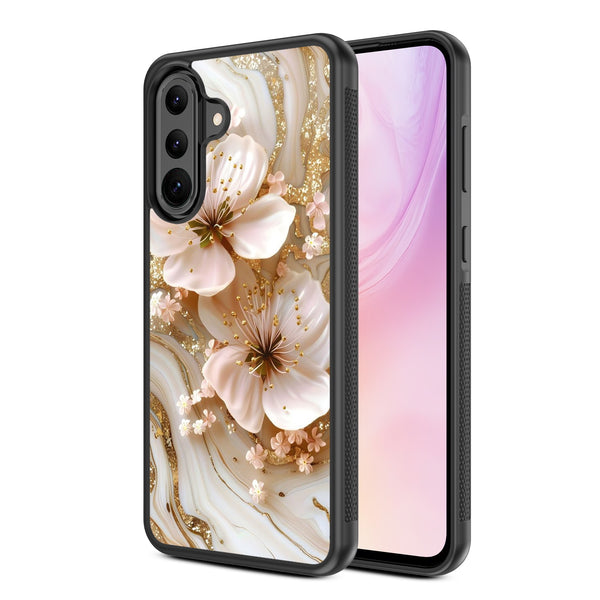 MyBat Design Lab Series Case for Samsung Galaxy A36 5G - Golden Petal Glow - MSA365GCSLESM186-2.jpg