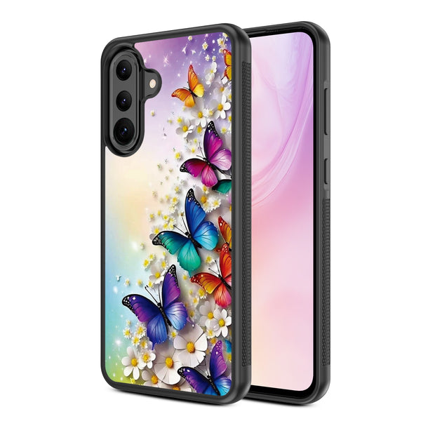 MyBat Design Lab Series Case for Samsung Galaxy A36 5G - Rainbow Butterflies - MSA365GCSLESM187-2.jpg