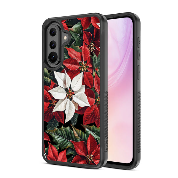 MyBat Design Lab Series Case for Samsung Galaxy A37 5G / A36 5G - Christmas Poinsettias - MSA375GCSLESMP301-2.jpg