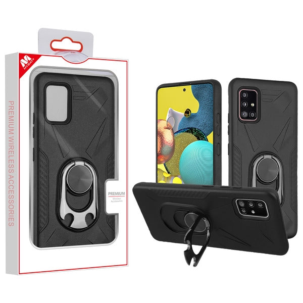 MyBat Hybrid Protector Cover (with Ring Holder Kickstand Bottle) for Samsung Galaxy A51 5G - Black / Black - MSA515GCSFSSS281-1.jpg