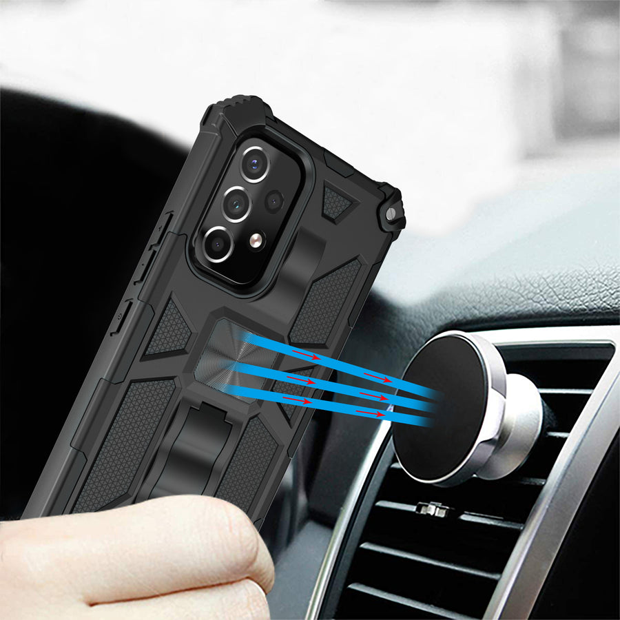 MyBat Sturdy Hybrid Protector Cover (with Stand) for Samsung Galaxy A53 5G - Black / Black - MSA535GCSFSSS001-9.jpg