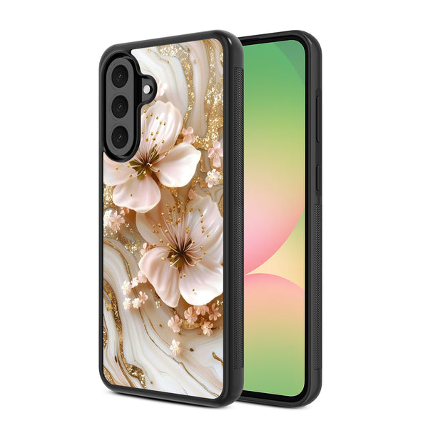 MyBat Design Lab Series Case for Samsung Galaxy A56 5G - Golden Petal Glow - MSA565GCSLESM186-2.jpg