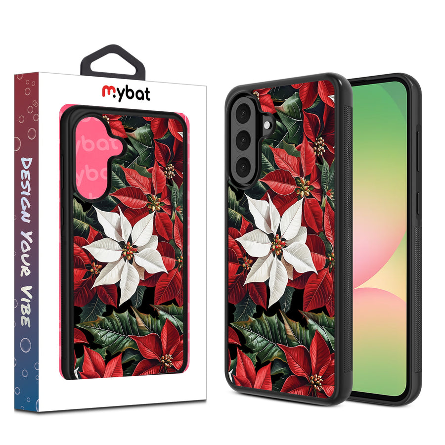 MyBat Design Lab Series Case for Samsung Galaxy A56 5G - Christmas Poinsettias - MSA565GCSLESM301-1.jpg