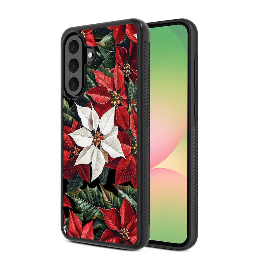 MyBat Design Lab Series Case for Samsung Galaxy A56 5G - Christmas Poinsettias - MSA565GCSLESM301-2.jpg