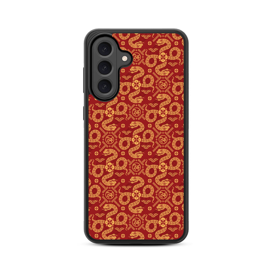 MyBat Design Lab Series Case for Samsung Galaxy A56 5G - Golden Snake Dance - MSA565GCSLESM317-3.jpg
