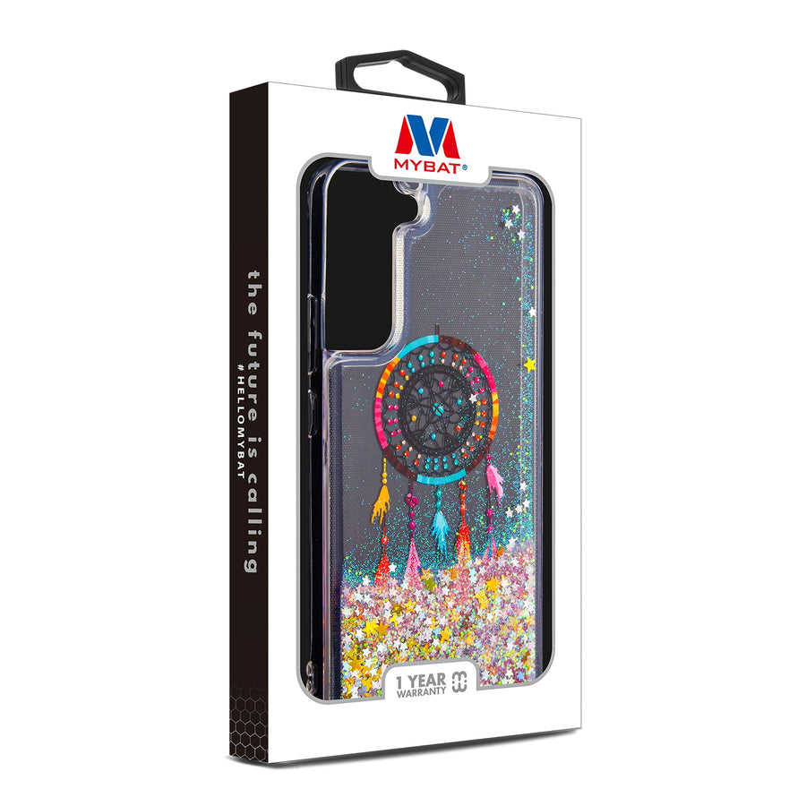 MyBat Quicksand Glitter Hybrid Protector Cover for Samsung Galaxy S22 - Dreamcatcher & Gold Stars - MSS22CSGTMM011-3.jpg