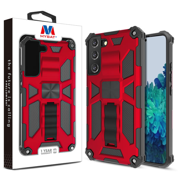 MyBat Sturdy Hybrid Protector Cover (with Stand) for Samsung Galaxy S22 Plus - Red / Black - MSS22PCSFSSS003-1.jpg