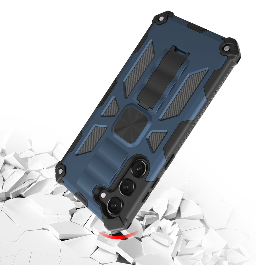MyBat Sturdy Hybrid Protector Cover (with Stand) for Samsung Galaxy S23 Plus - Ink Blue / Black - MSS23PCSFSSS002-5.jpg