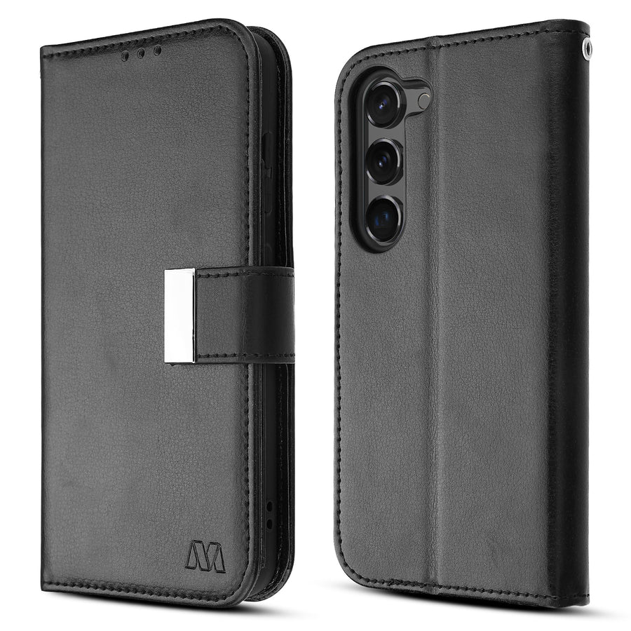 MyBat MyJacket Wallet Xtra Series for Samsung Galaxy S23 Plus - Black / Black - MSS23PPCMJG031-6.jpg