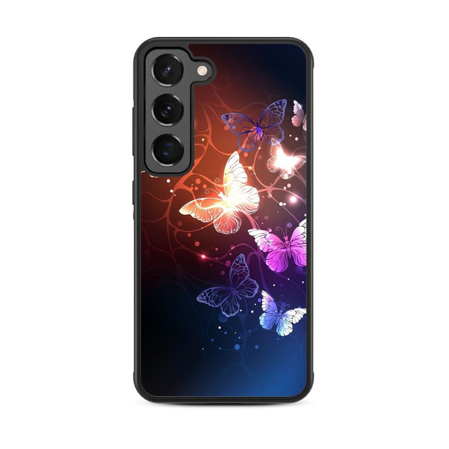 MyBat Design Lab Series Case for Samsung Galaxy S24 - Neon Butterflies