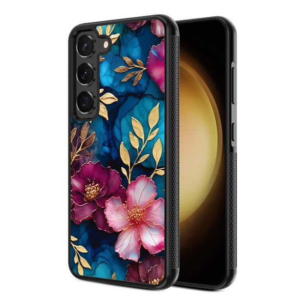 MyBat Design Lab Series Case for Samsung Galaxy S24 - Gilded Petals - MSS24CSLESM188-2.jpg