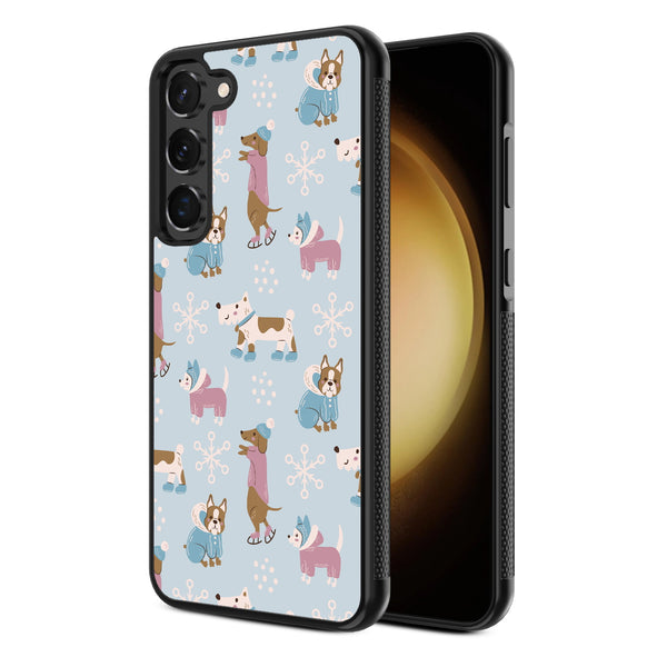 MyBat Design Lab Series Case for Samsung Galaxy S24 - Puppy Snow Play - MSS24CSLESM299-2.jpg
