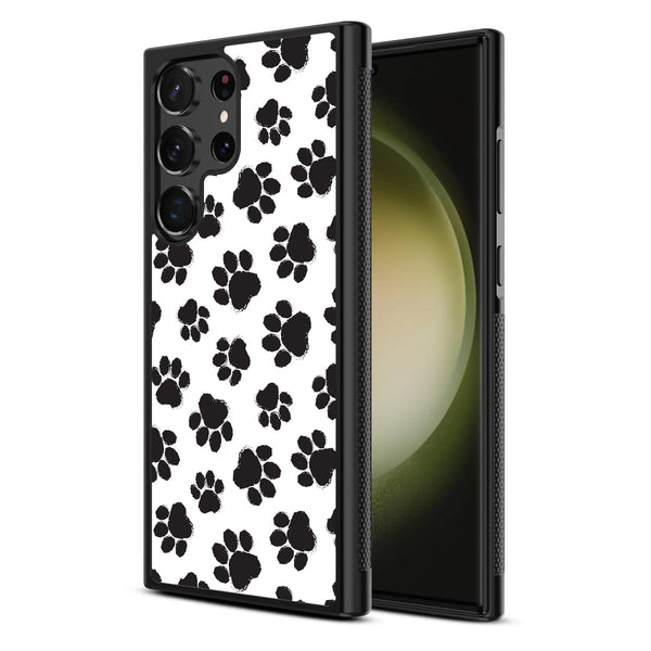 MyBat Design Lab Series Case for Samsung Galaxy S24 Ultra - Black Paw Prints - MSS24UCSLESM002-2.jpg