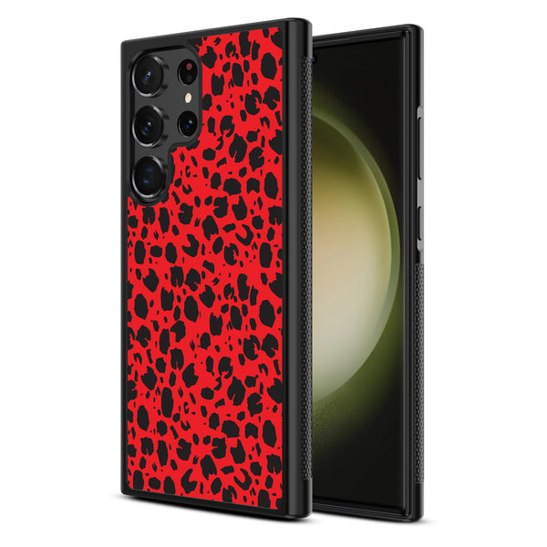 MyBat Design Lab Series Case for Samsung Galaxy S24 Ultra - Red Leopard Print - MSS24UCSLESM008-2.jpg