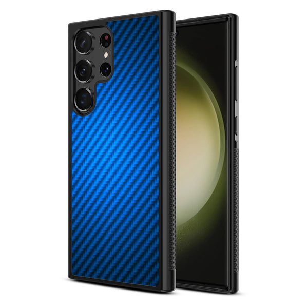 MyBat Design Lab Series Case for Samsung Galaxy S24 Ultra - Blue Carbon Fiber - MSS24UCSLESM084-2.jpg
