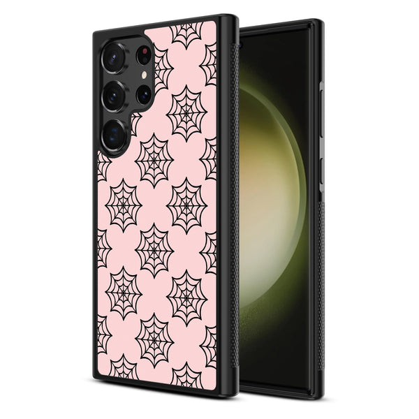MyBat Design Lab Series Case for Samsung Galaxy S24 Ultra - Pink Spider Web - MSS24UCSLESM227-2.jpg