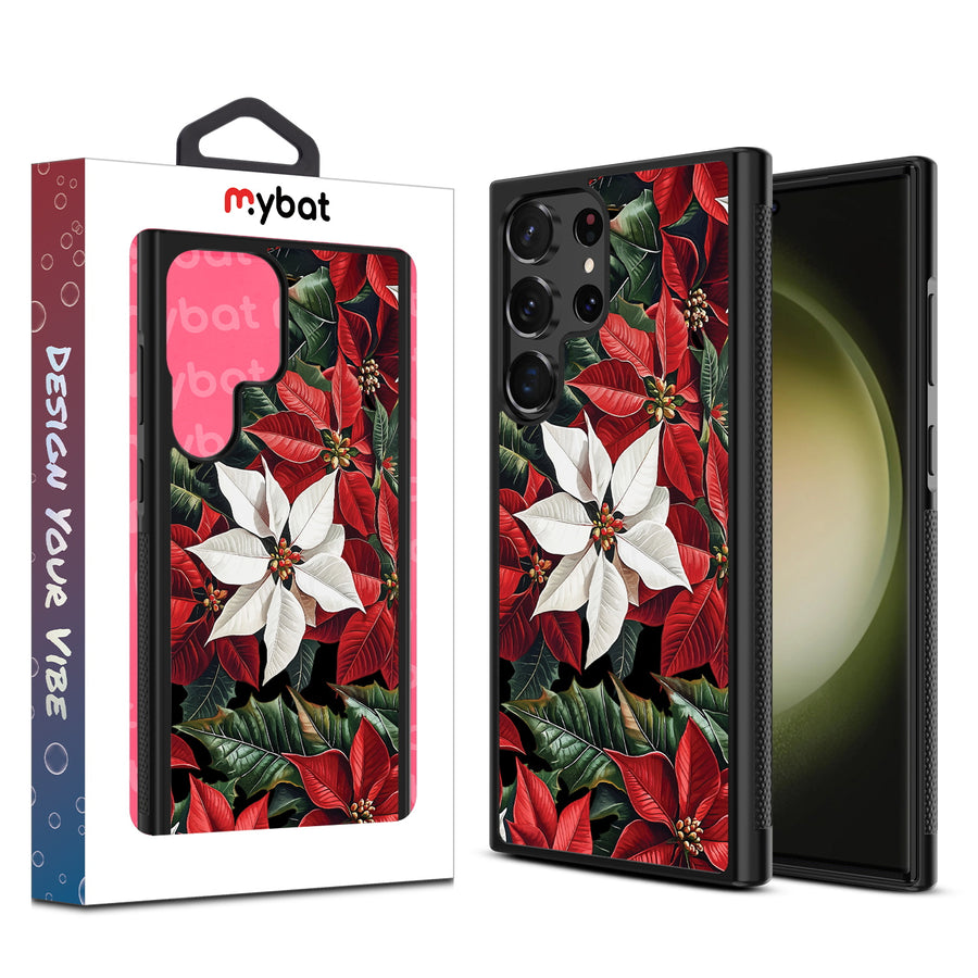 MyBat Design Lab Series Case for Samsung Galaxy S24 Ultra - Christmas Poinsettias - MSS24UCSLESM301-1.jpg