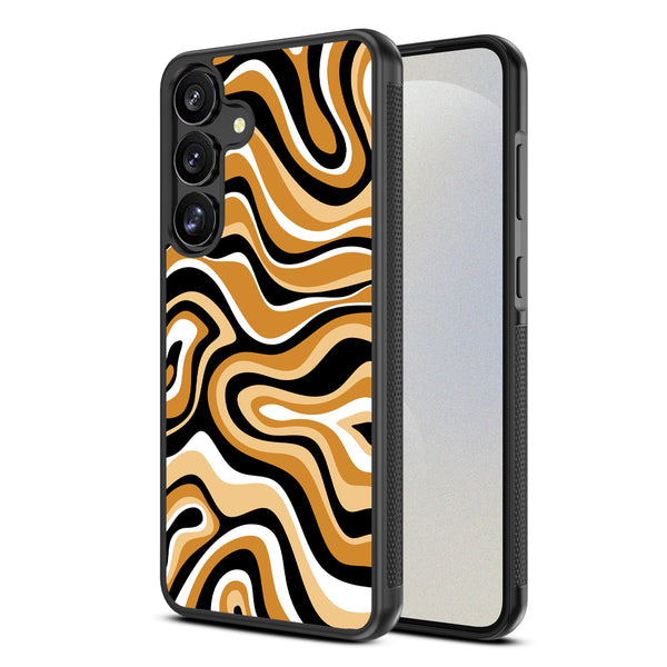 MyBat Design Lab Series Case for Samsung Galaxy S25 - Groovy Golden Swirls - MSS25CSLESM093-2.jpg