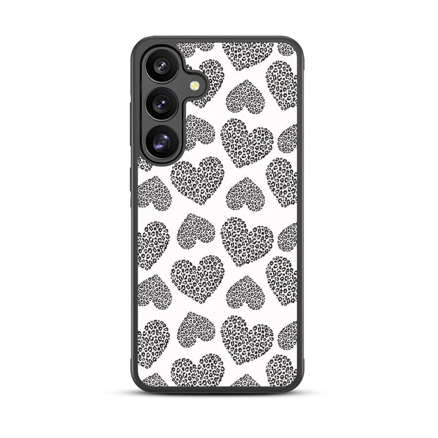 MyBat Design Lab Series Case for Samsung Galaxy S25 - Leopard Print Hearts