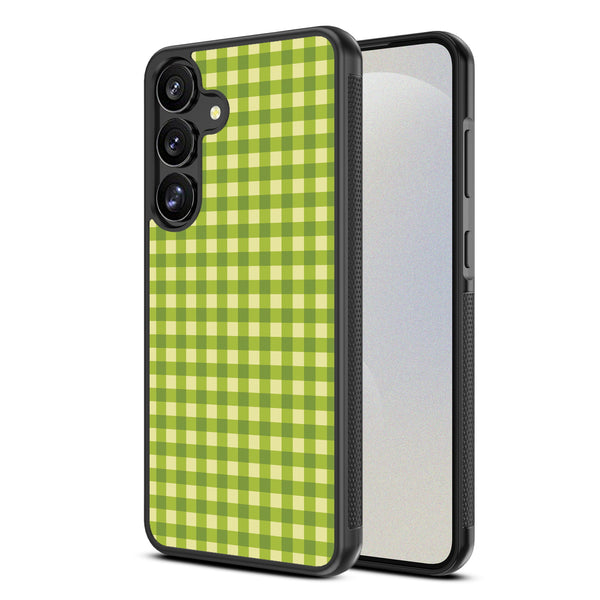 MyBat Design Lab Series Case for Samsung Galaxy S25 - Green Gingham - MSS25CSLESM476-2.jpg