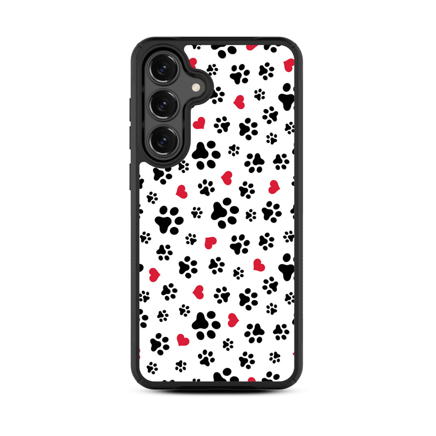 MyBat Design Lab Series Case for Samsung Galaxy S25 Fan Edition - Paw Prints and Hearts - MSS25FECSLESMP001-3.jpg