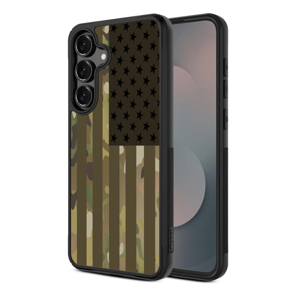 MyBat Design Lab Series Case for Samsung Galaxy S25 Fan Edition - Military Camouflage American Flag - MSS25FECSLESMP054-2.jpg