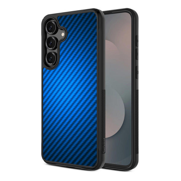 MyBat Design Lab Series Case for Samsung Galaxy S25 Fan Edition - Blue Carbon Fiber - MSS25FECSLESMP084-2.jpg