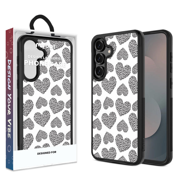 MyBat Design Lab Series Case for Samsung Galaxy S25 Fan Edition - Leopard Print Hearts - MSS25FECSLESMP098-1.jpg