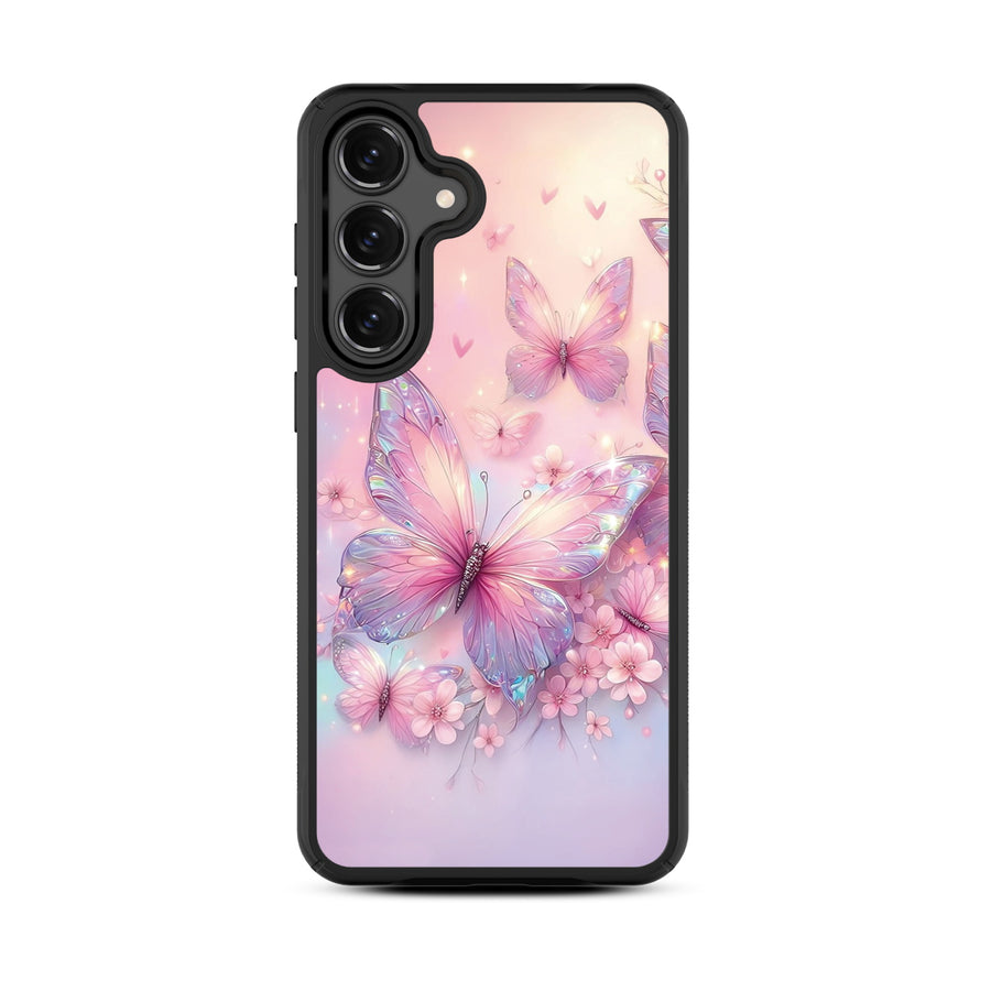 MyBat Design Lab Series Case for Samsung Galaxy S25 Fan Edition - Pink Butterflies - MSS25FECSLESMP361-3.jpg