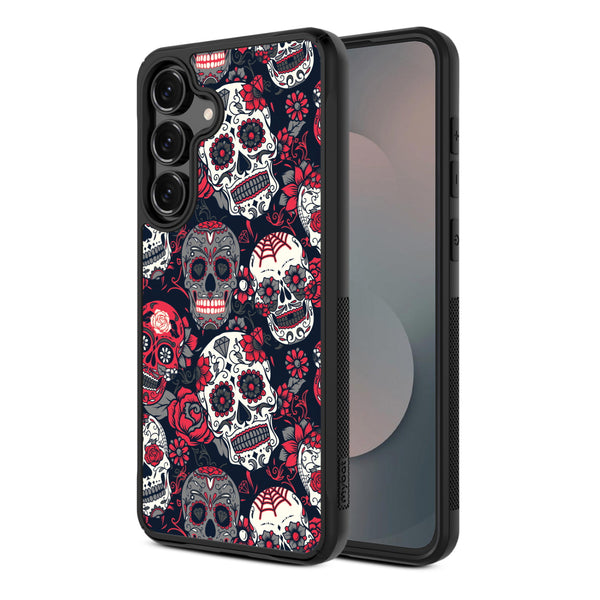 MyBat Design Lab Series Case for Samsung Galaxy S25 Fan Edition - Sugar Rose Skulls - MSS25FECSLESMP418-2.jpg