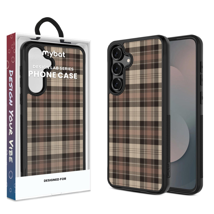 MyBat Design Lab Series Case for Samsung Galaxy S25 Fan Edition - Mocha Flannel