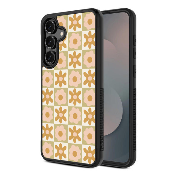 MyBat Design Lab Series Case for Samsung Galaxy S25 Fan Edition - Flower Grid - MSS25FECSLESMP441-2.jpg