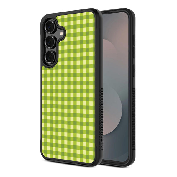 MyBat Design Lab Series Case for Samsung Galaxy S25 Fan Edition - Green Gingham - MSS25FECSLESMP476-2.jpg