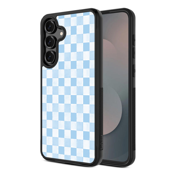 MyBat Design Lab Series Case for Samsung Galaxy S25 Fan Edition - Sky Blue Check - MSS25FECSLESMP478-2.jpg