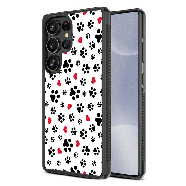 MyBat Design Lab Series Case for Samsung Galaxy S25 Ultra - Paw Prints and Hearts - MSS25UCSLESM001-2.jpg