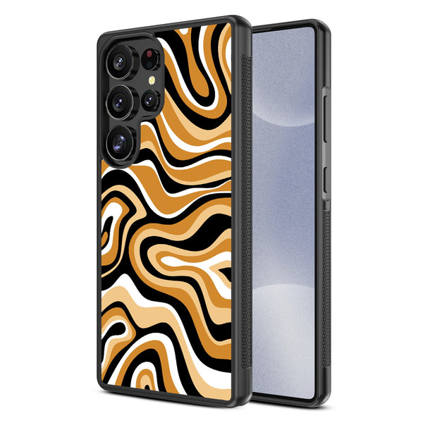 MyBat Design Lab Series Case for Samsung Galaxy S25 Ultra - Groovy Golden Swirls - MSS25UCSLESM093-2.jpg