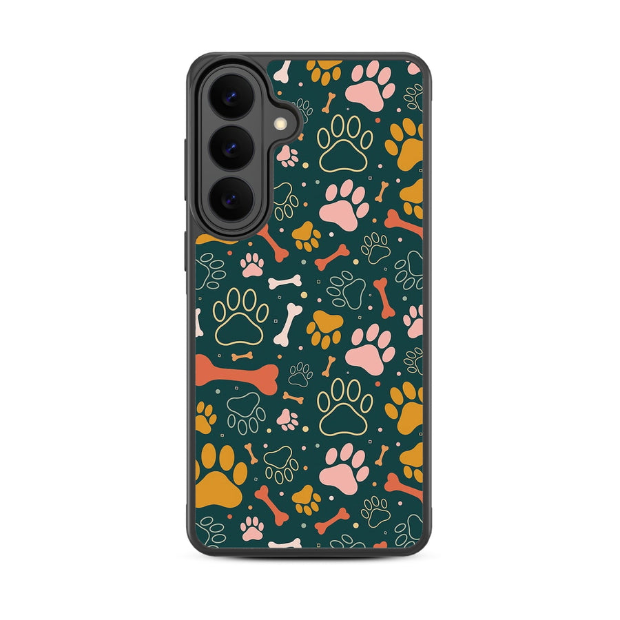 MyBat Design Lab Series Case for Samsung Galaxy S26 - Paw Prints & Bones