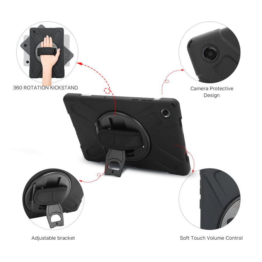 MyBat Rotatable Stand Protector Case (with Wristband) for Samsung Galaxy Tab A11+ 5G - Black / Black - MSTA11PCSRSSS001-3.jpg