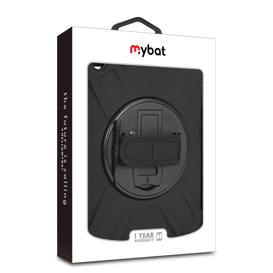 MyBat Rotatable Stand Protector Case (with Wristband) for Samsung Galaxy Tab A11+ 5G - Black / Black - MSTA11PCSRSSS001-8.jpg