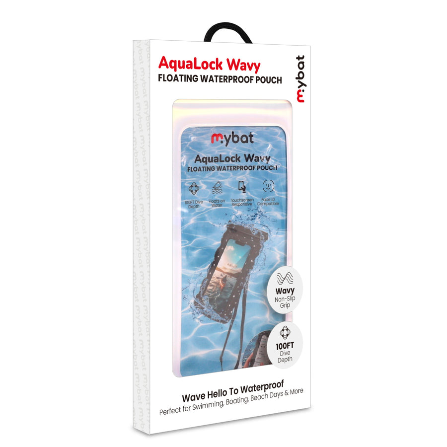 MyBat AquaLock MyBat AquaLock Wavy Floating Waterproof Pouch - White - MUNIWTPF082-1.JPG