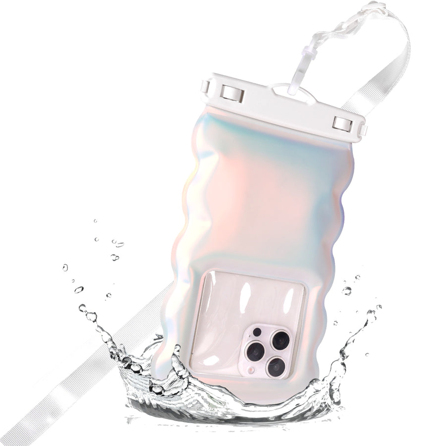 MyBat AquaLock MyBat AquaLock Wavy Floating Waterproof Pouch - White - MUNIWTPF082-2.JPG