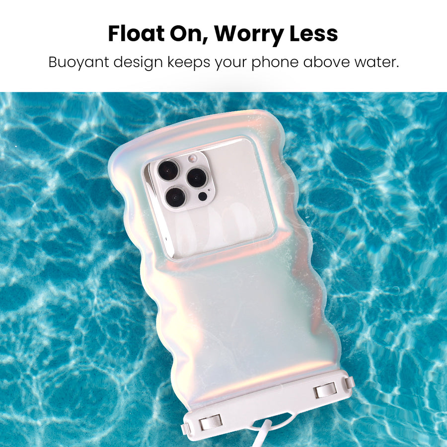 MyBat AquaLock MyBat AquaLock Wavy Floating Waterproof Pouch - White - MUNIWTPF082-8.JPG