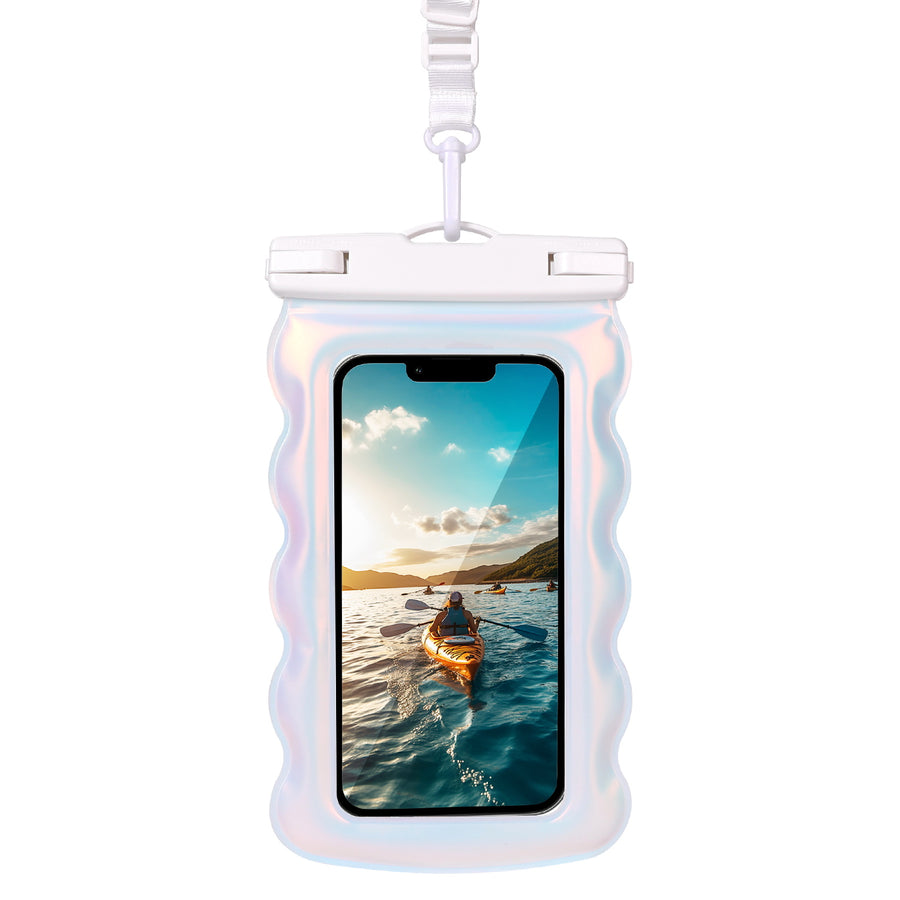 MyBat AquaLock MyBat AquaLock Wavy Floating Waterproof Pouch - White - MUNIWTPF082.JPG