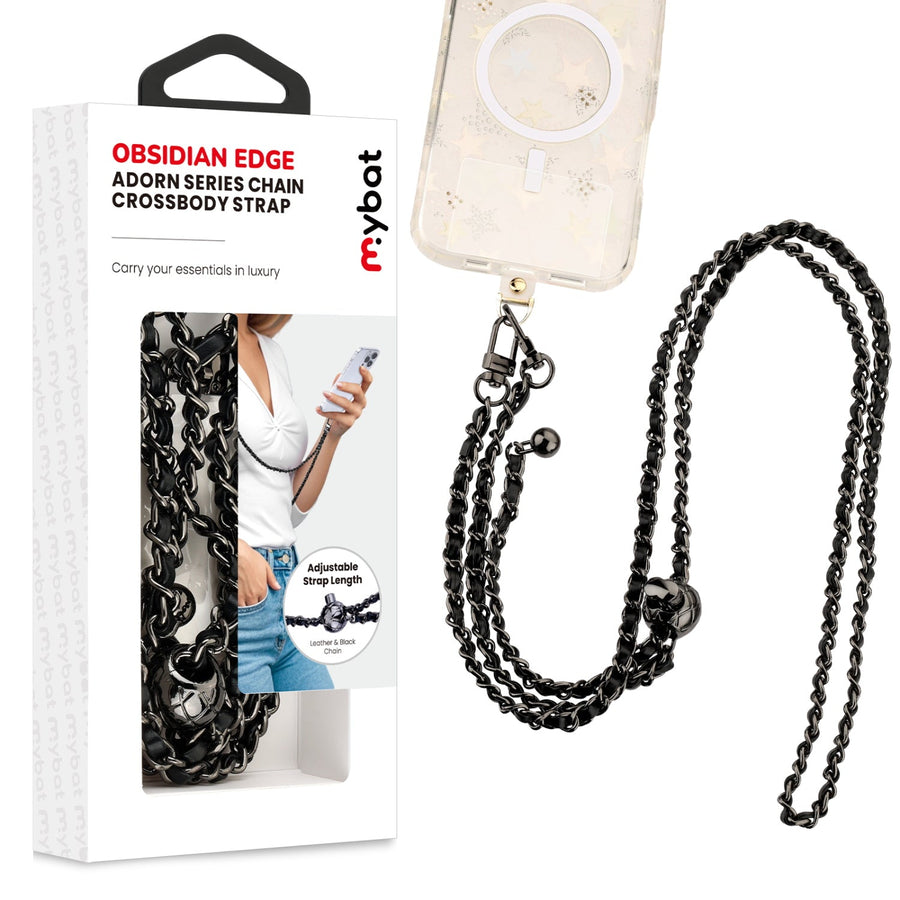 MyBat Obsidian Edge Adorn Series Chain Crossbody Phone Strap - Black