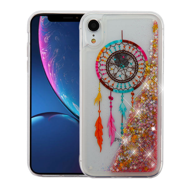 Airium Quicksand Glitter Hybrid Protector Cover for Apple iPhone XR - Dreamcatcher & Gold Stars - NIPHONEXRHPCGTIM011WP-1.jpg