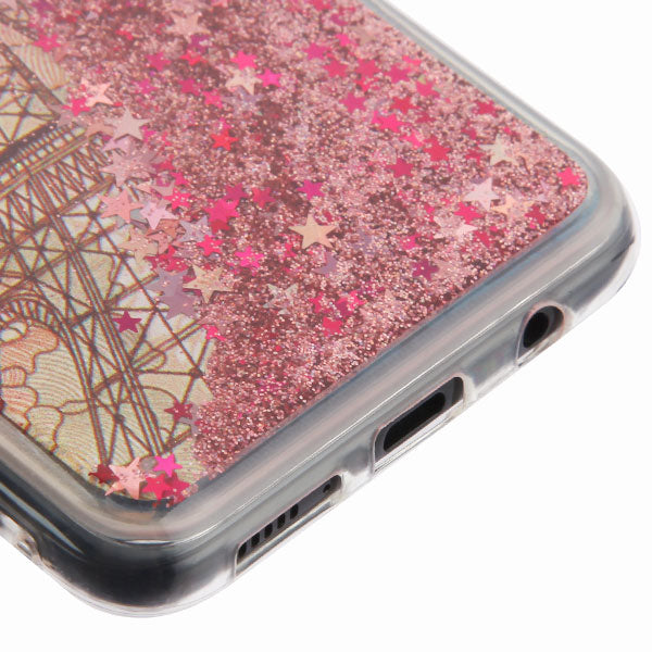 Airium Quicksand Glitter Hybrid Protector Cover for Samsung Galaxy A20 - Eiffel Tower & Rose Gold Stars - NSAMA20HPCGTIM013-3.jpg